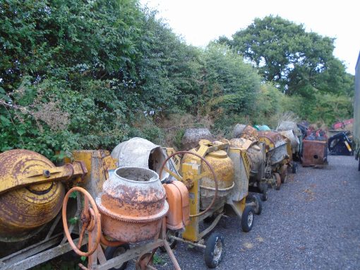 Concrete Mixers x 12 All Sizes, For Spares or Repairs, Export, Loading