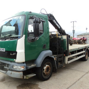 2002 Daf LF 55-180TI 15 Ton Day Cab Atlas 3008 Crane 18ft Flat