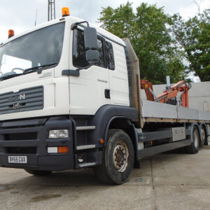 2005 Man TGA 26-310 (26T) Sleeper Cab, Rear Mounted Atlas Terex 100-1 Crane, 26ft Alloy Dropside