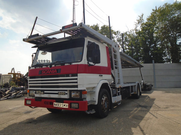 1996 Scania P113 320 Sleeper Left Hand Drive Fitted LOHR 5 Car Transporter