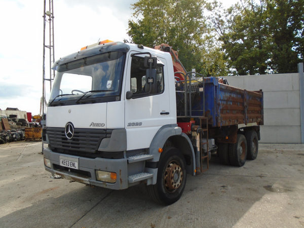 Mercedes Atego 2628 6x4, Epison E100L twin stand up control, steel tipper