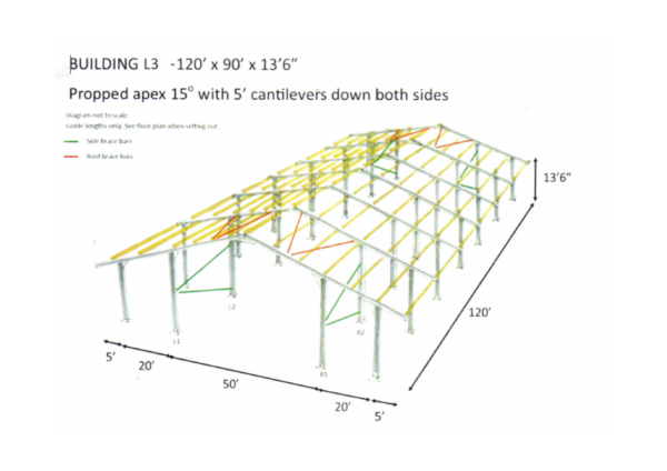 New Agricultural Building 120ftx90ft All Steelwork