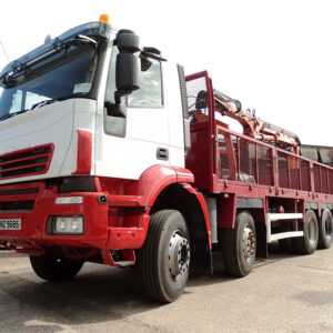 2007 Iveco Stralis 410 8x4, Day cab, Manual, Steel suspension, fitted Terex 145-2 top seat crane