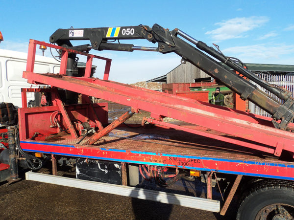 1996 MAN 10-153 recovery truck, Hiab 050 AW, removable top deck, hydraulic winch - Image 6