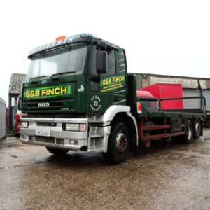 2001 Iveco 270 cursor 6x2, 25ft flat with mounting for rear crane