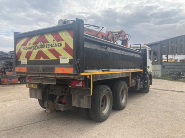 2008/57 MAN 26-285 6X4 MANUAL ATLAS GRAB, TWIN CONTROLS, STEEL BODY TIPPER  VERY TIDY - Image 5